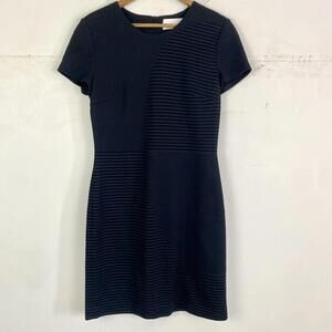 BOSS HUGO BOSS black contrast stripe sheath dress sz 6